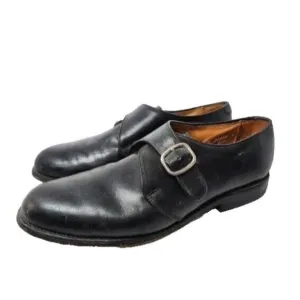 ALLEN Edmonds Mens Dress Shoes Size 9.5 Garner Black Leather Buckle Monk Strap