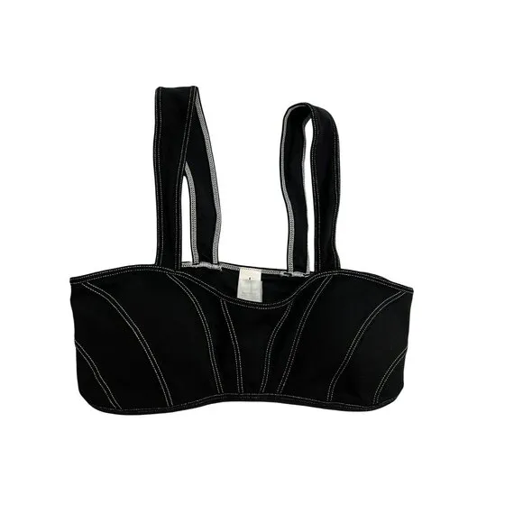ALO Yoga Alosoft Sunray Bra in Black White