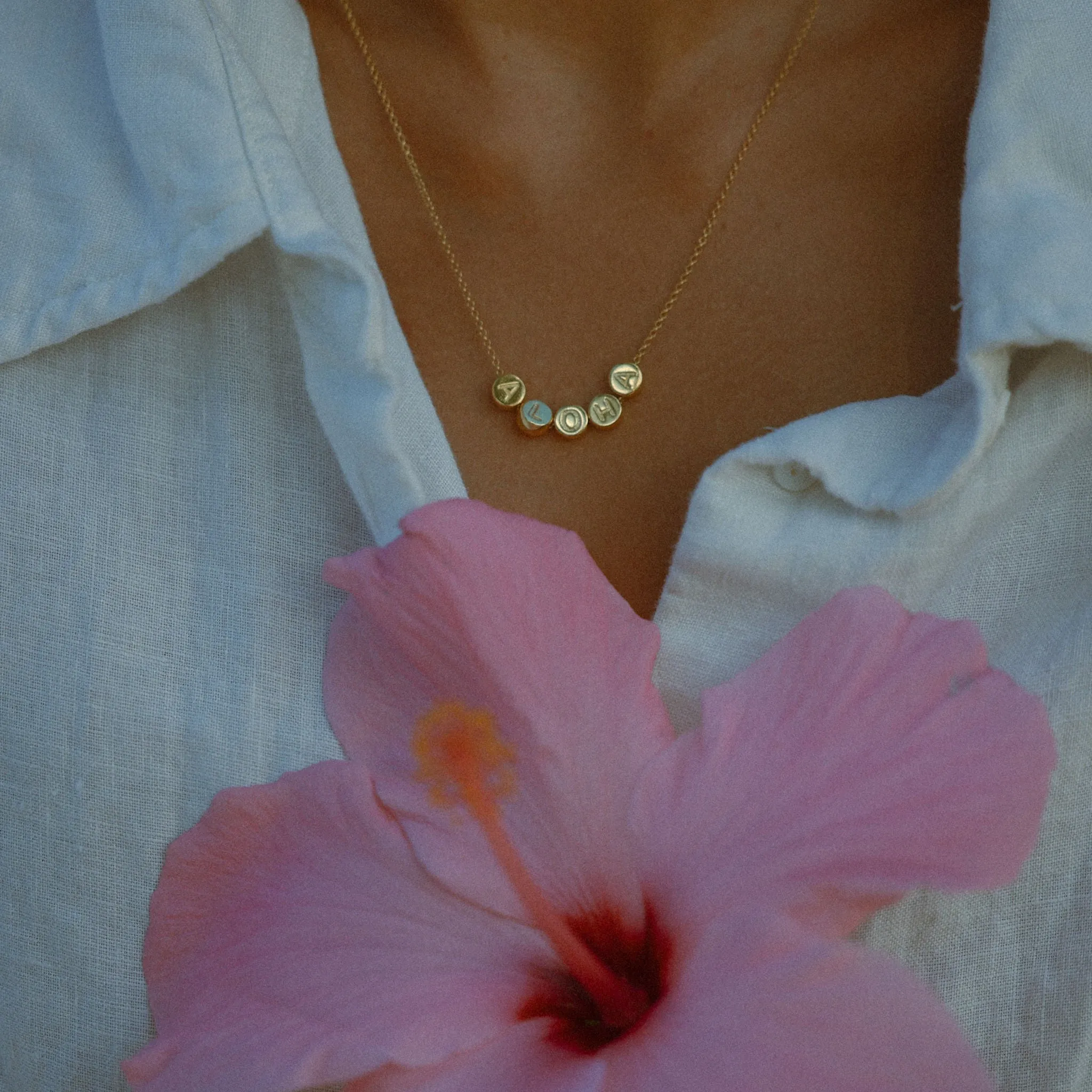 ALOHA Sliding Beads Pendant Necklace