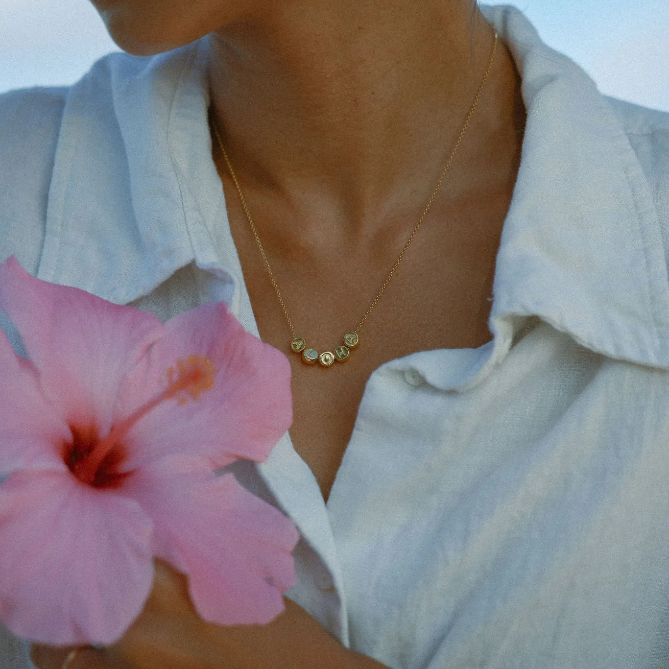 ALOHA Sliding Beads Pendant Necklace