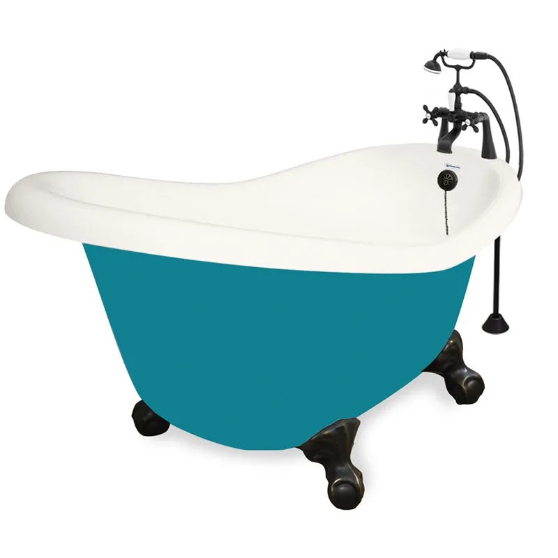American Bath Factory Ascot 60" Bisque AcraStone Package