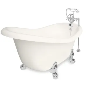 American Bath Factory Ascot 60" Bisque AcraStone Package