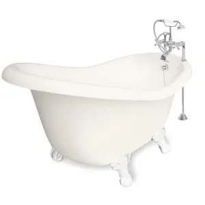 American Bath Factory Ascot 60" Bisque AcraStone Package