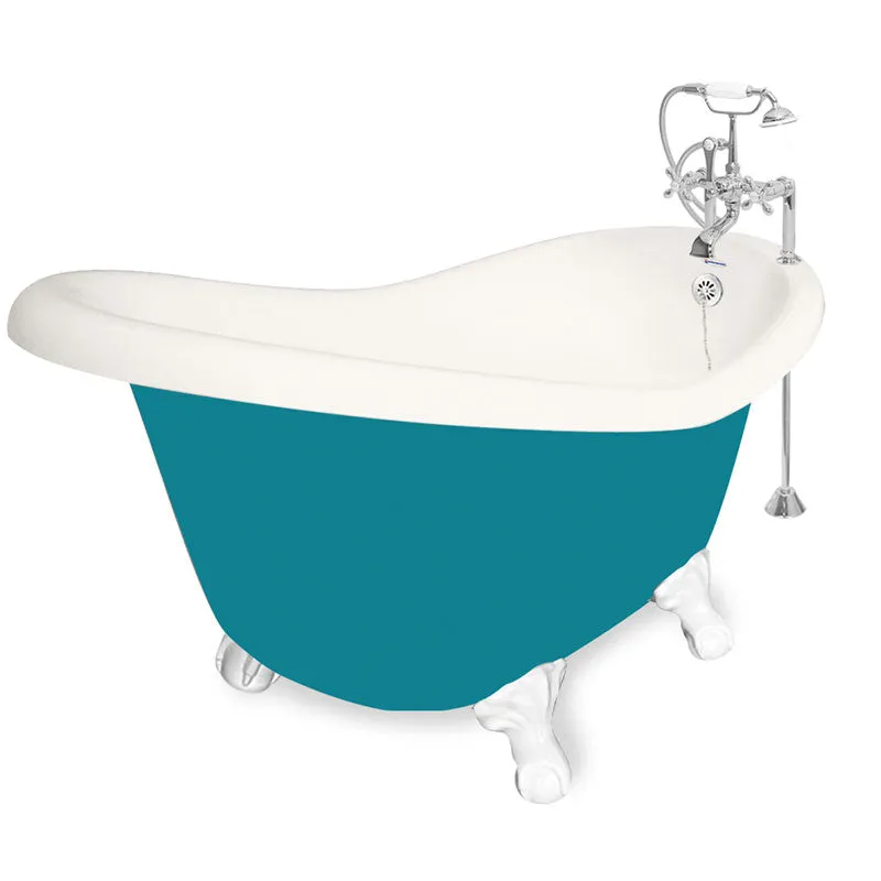 American Bath Factory Ascot 60" Bisque AcraStone Package