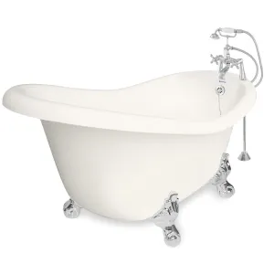 American Bath Factory Ascot 60" Bisque AcraStone Package
