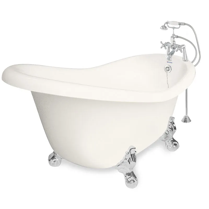 American Bath Factory Ascot 60" Bisque AcraStone Package