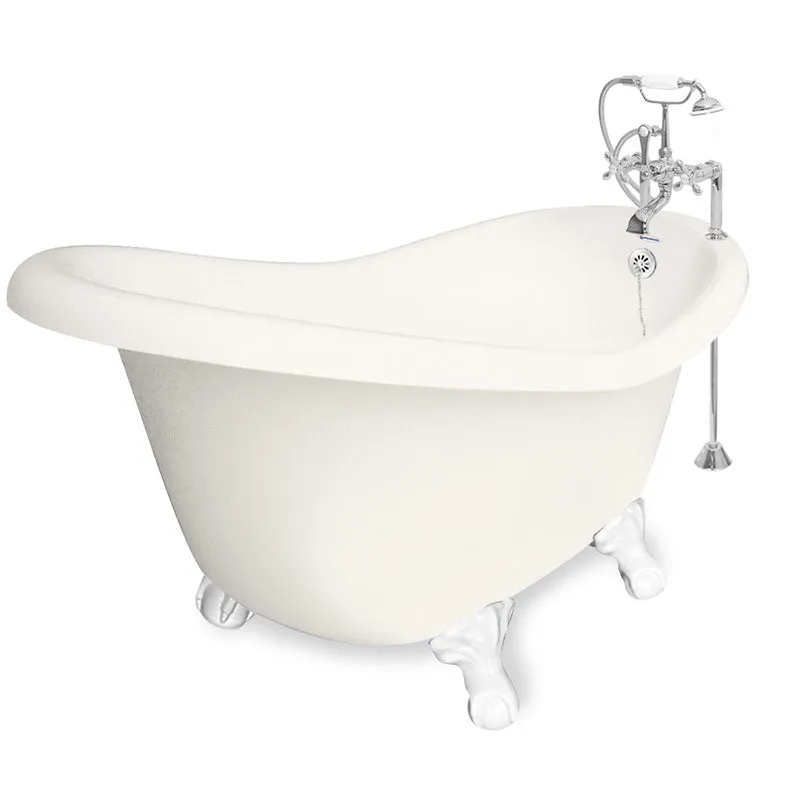 American Bath Factory Ascot 60" Bisque AcraStone Package