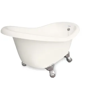 American Bath Factory Ascot 60" Bisque AcraStone Tub & Drain , 7" Faucet Holes