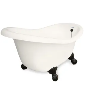 American Bath Factory Ascot 60" Bisque AcraStone Tub & Drain, 7" Faucet Holes