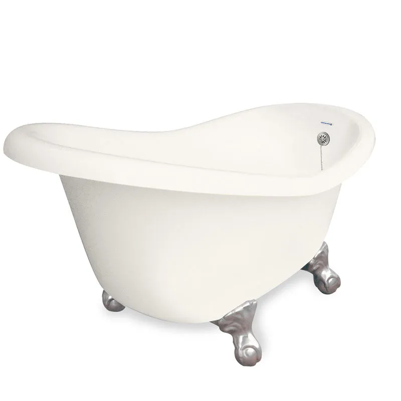 American Bath Factory Ascot 60" Bisque AcraStone Tub & Drain , 7" Faucet Holes