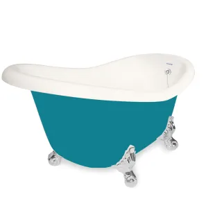 American Bath Factory Ascot 60" Bisque AcraStone Tub & Drain, 7" Faucet Holes