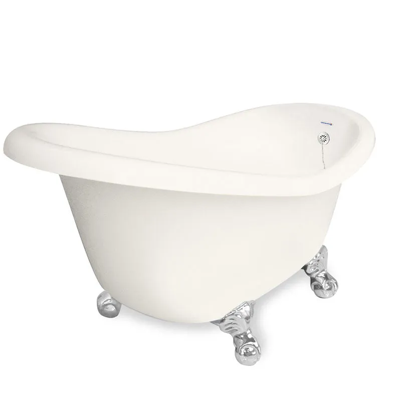American Bath Factory Ascot 60" Bisque AcraStone Tub & Drain, 7" Faucet Holes