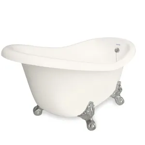 American Bath Factory Ascot 60" Bisque AcraStone Tub & Drain, No Faucet Holes