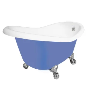 American Bath Factory Ascot 60" Splash of Color AcraStone Tub & Drain, No Faucet Holes