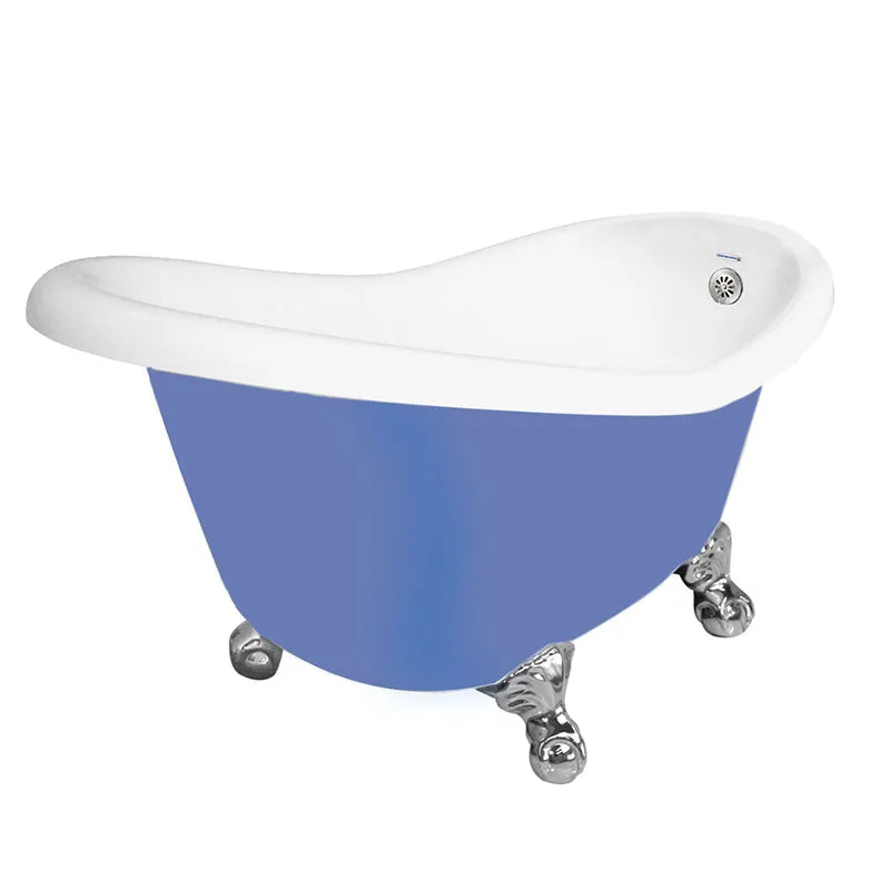 American Bath Factory Ascot 60" Splash of Color AcraStone Tub & Drain, No Faucet Holes