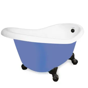 American Bath Factory Ascot 60" Splash of Color AcraStone Tub & Drain, No Faucet Holes