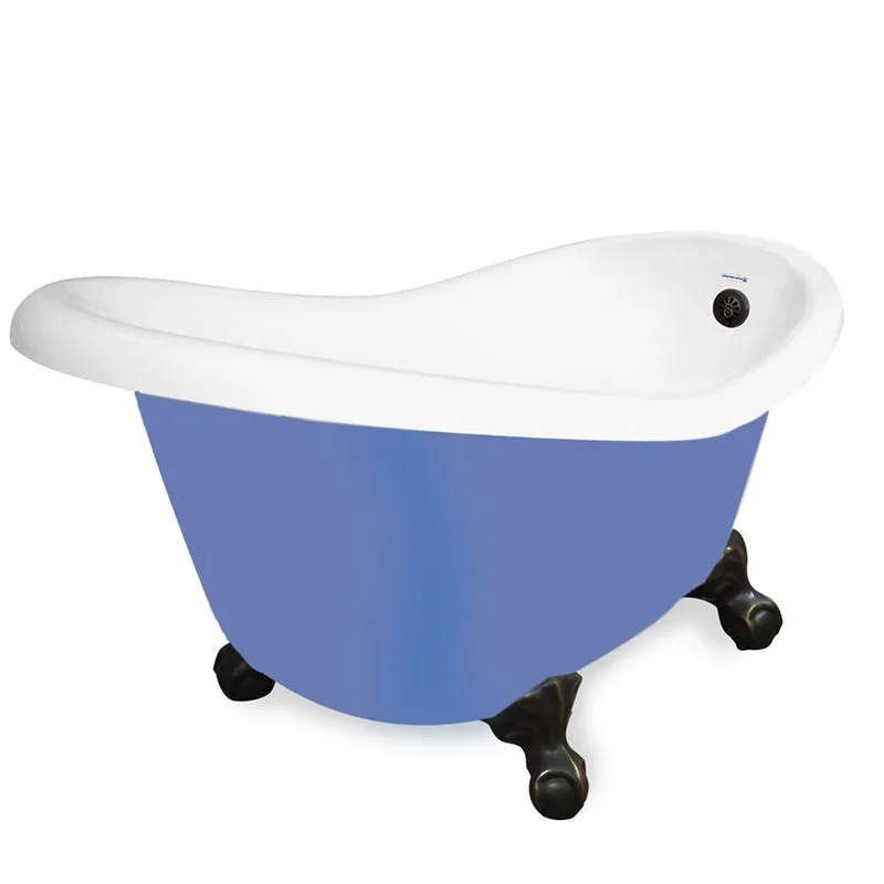 American Bath Factory Ascot 60" Splash of Color AcraStone Tub & Drain, No Faucet Holes