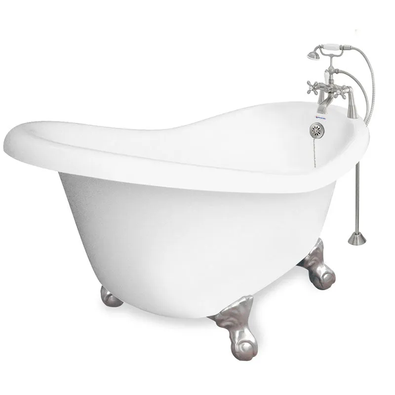 American Bath Factory Ascot 60" White AcraStone Package