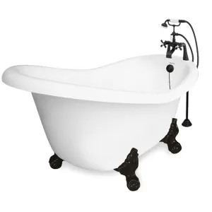 American Bath Factory Ascot 60" White AcraStone Package
