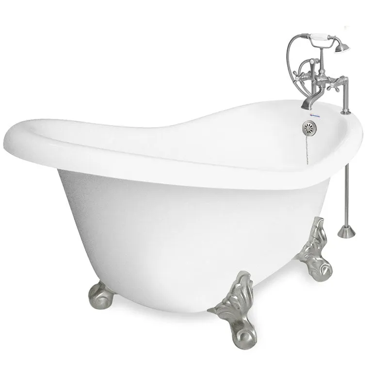 American Bath Factory Ascot 60" White AcraStone Package