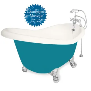 American Bath Factory Champagne Ascot 60" Bisque AcraStone Package