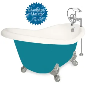 American Bath Factory Champagne Ascot 60" Bisque AcraStone Package