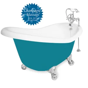 American Bath Factory Champagne Ascot 60" Splash of Color AcraStone Package