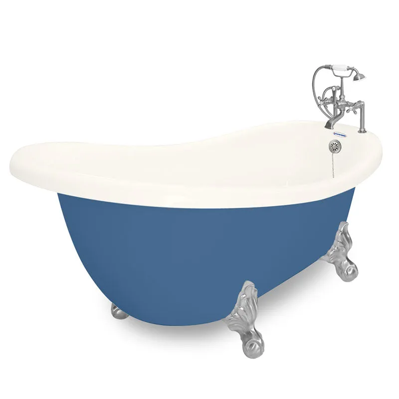 American Bath Factory Champagne Churchill 71" Bisque AcraStone Package