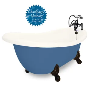 American Bath Factory Champagne Churchill 71" Bisque AcraStone Package