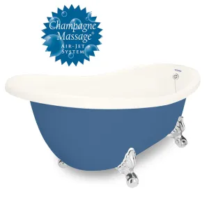 American Bath Factory Champagne Churchill 71" Bisque AcraStone Tub & Drain , 7" Faucet Holes