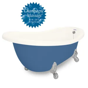 American Bath Factory Champagne Churchill 71" Bisque AcraStone Tub & Drain , 7" Faucet Holes
