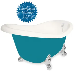American Bath Factory Champagne Marilyn 67" Bisque AcraStone Tub & Drain , 7" Faucet Holes
