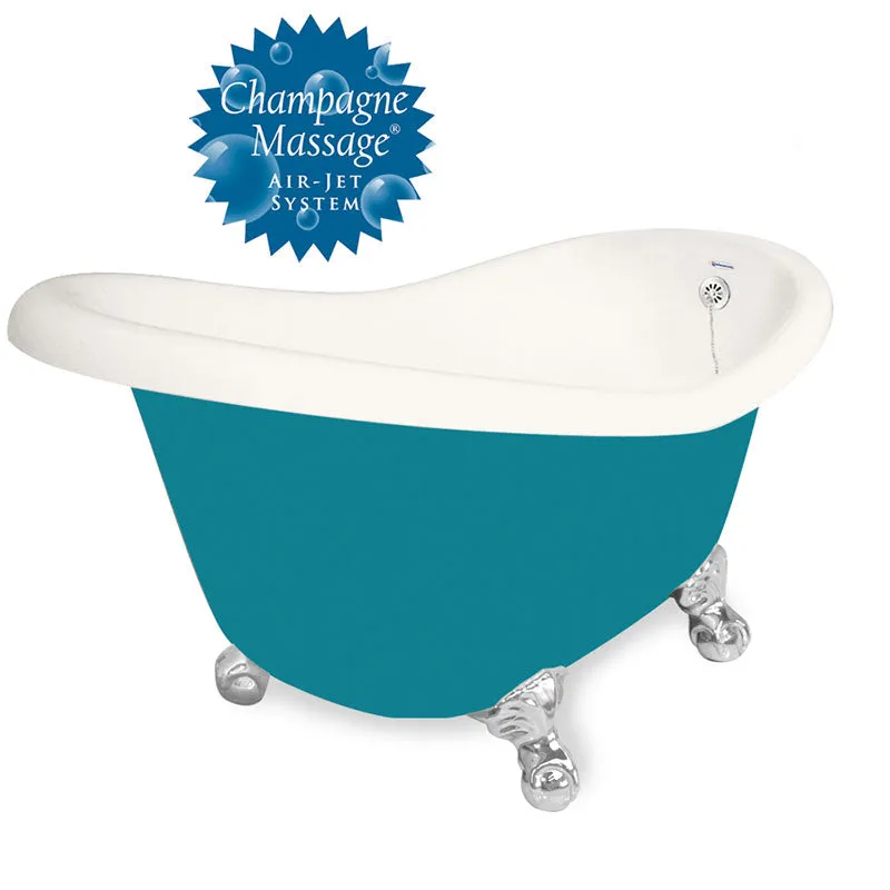 American Bath Factory Champagne Marilyn 67" Bisque AcraStone Tub & Drain , 7" Faucet Holes