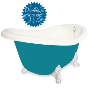 American Bath Factory Champagne Marilyn 67" Bisque AcraStone Tub & Drain , 7" Faucet Holes