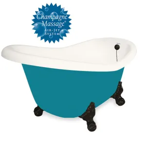 American Bath Factory Champagne Marilyn 67" Bisque AcraStone Tub & Drain , 7" Faucet Holes