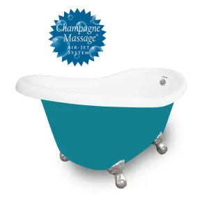 American Bath Factory Champagne Marilyn 67" Splash of Color AcraStone Tub & Drain , 7" Faucet Holes