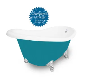 American Bath Factory Champagne Marilyn 67" Splash of Color AcraStone Tub & Drain , 7" Faucet Holes
