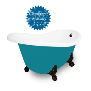 American Bath Factory Champagne Marilyn 67" Splash of Color AcraStone Tub & Drain , 7" Faucet Holes