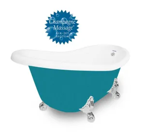American Bath Factory Champagne Marilyn 67" Splash of Color AcraStone Tub & Drain , No Faucet Holes