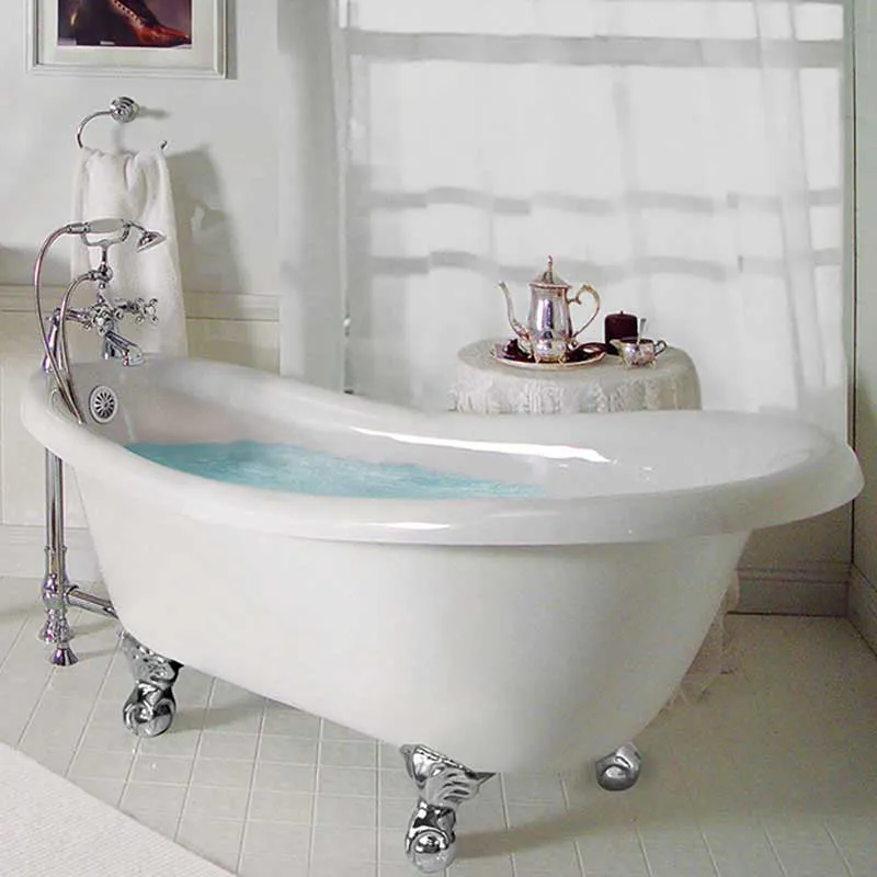American Bath Factory Champagne Marilyn 67" White AcraStone Package