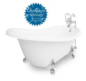 American Bath Factory Champagne Marilyn 67" White AcraStone Package