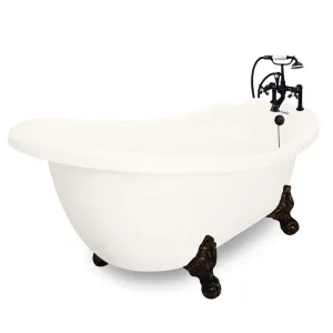 American Bath Factory Churchill 71" Bisque AcraStone Package