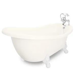 American Bath Factory Churchill 71" Bisque AcraStone Package