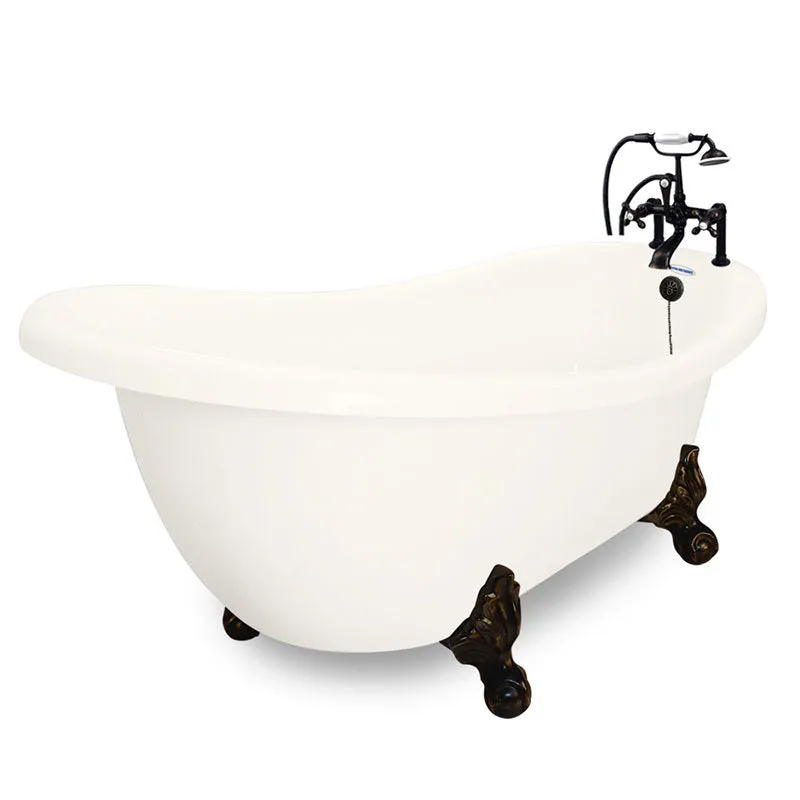 American Bath Factory Churchill 71" Bisque AcraStone Package