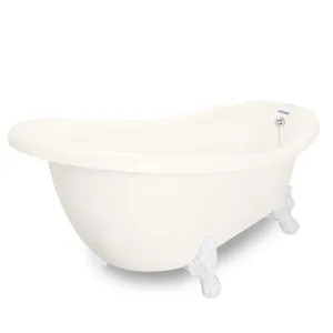 American Bath Factory Churchill 71" Bisque AcraStone Tub & Drain, 7" Faucet Holes