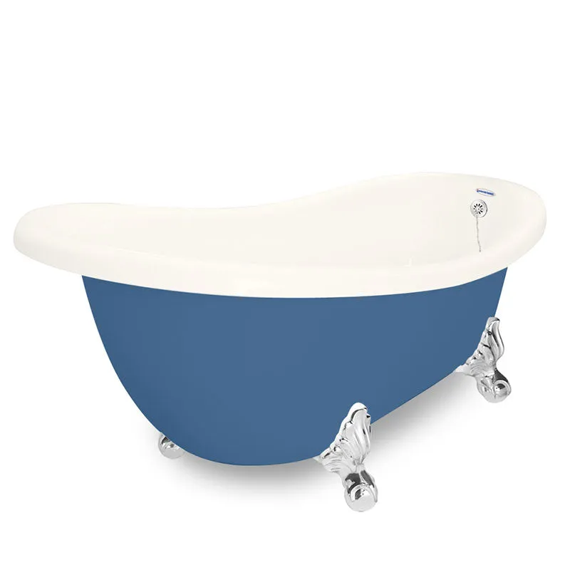 American Bath Factory Churchill 71" Bisque AcraStone Tub & Drain, No Faucet Holes