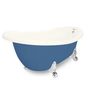 American Bath Factory Churchill 71" Bisque AcraStone Tub & Drain, No Faucet Holes