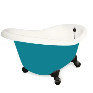 American Bath Factory Marilyn 67" Bisque AcraStone Tub & Drain, No Faucet Holes