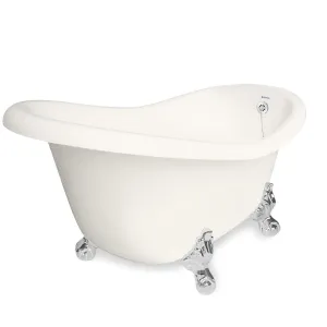 American Bath Factory Marilyn 67" Bisque AcraStone Tub & Drain, No Faucet Holes