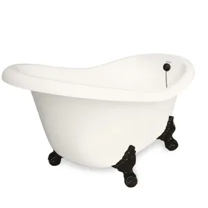 American Bath Factory Marilyn 67" Bisque AcraStone Tub & Drain, No Faucet Holes